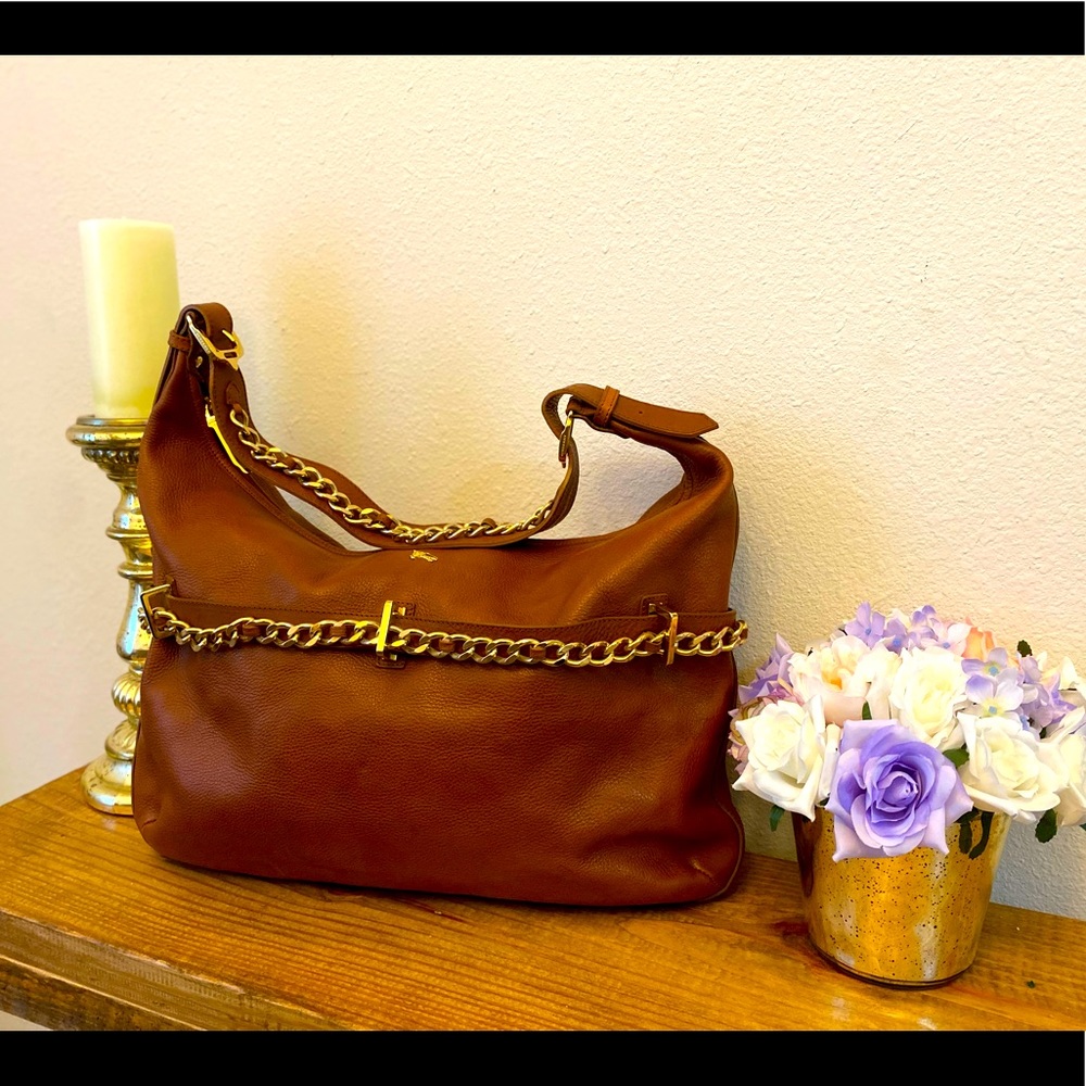 Burberry Leather Hobo Bag